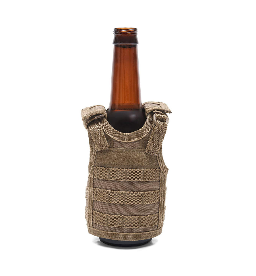 Tactical Beer Military Molle Mini Vests Beverage Cooler for 12o/16oz Beverages cans and Bottles