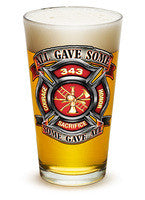Fire Honor Courage Sacrifice "All Gave Some" "Some Gave All" 343 badge 16oz - Set of 2