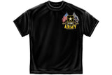 ARMY DOUBLE FLAG US ARMY BLACK Short Sleeve T Shirt