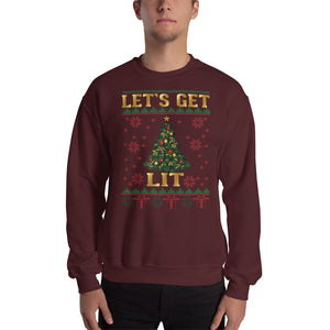 Let's Get Lit Unisex Christmas Sweatshirt