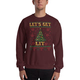 Let's Get Lit Unisex Christmas Sweatshirt