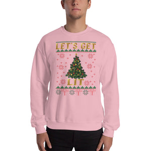 Let's Get Lit Unisex Christmas Sweatshirt