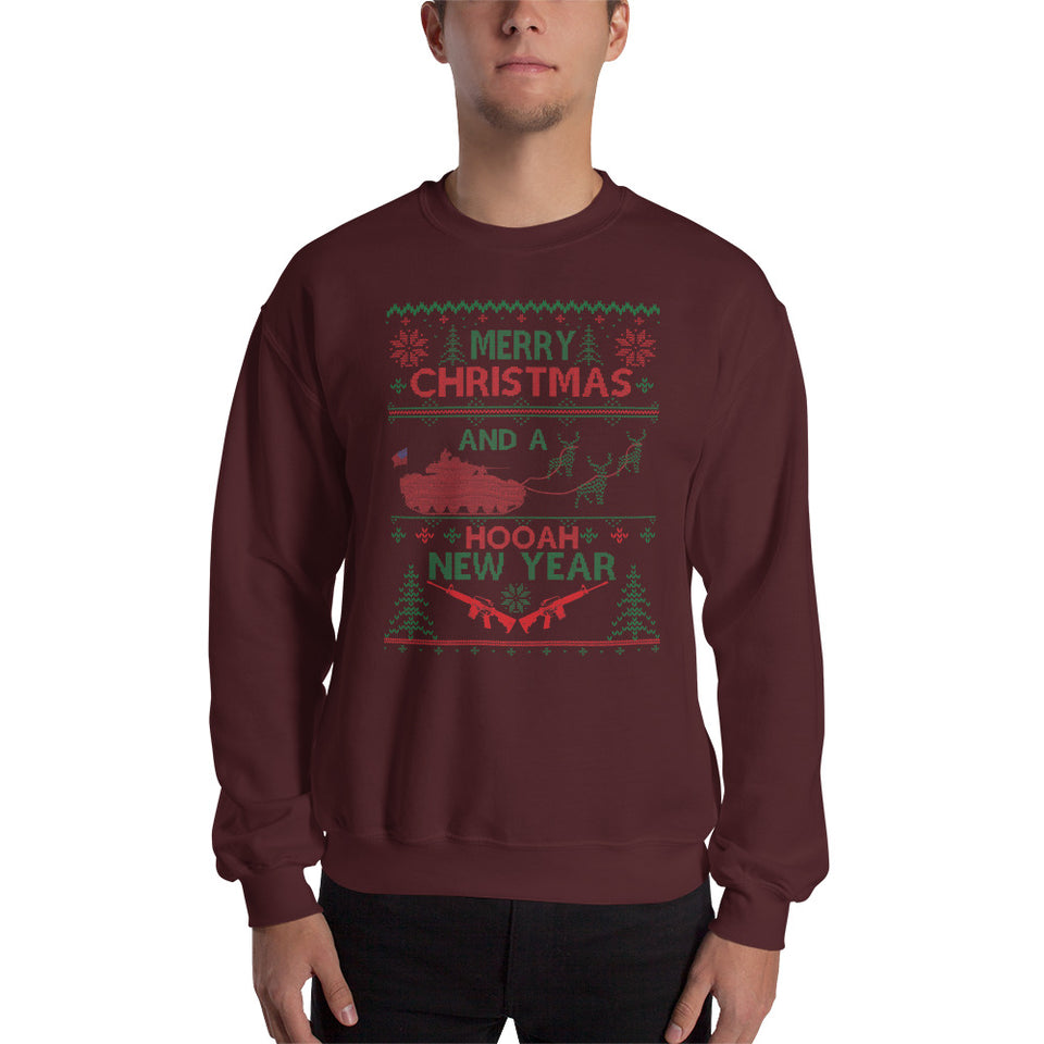 Have a Happy Hooah New Year Unisex Christmas Sweatshirt
