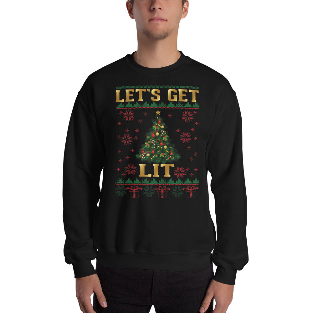 Let's Get Lit Unisex Christmas Sweatshirt