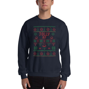 Jolly AF Unisex Christmas Sweatshirt