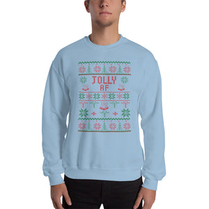 Jolly AF Unisex Christmas Sweatshirt