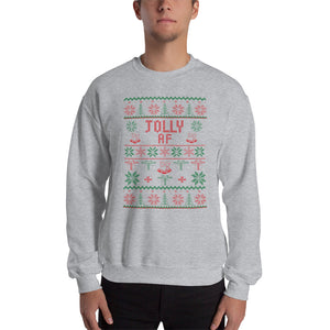 Jolly AF Unisex Christmas Sweatshirt