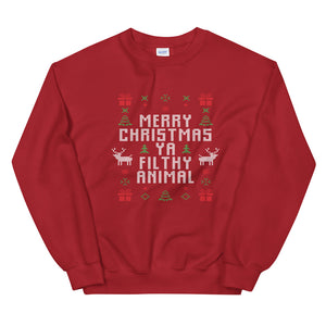 Merry Christmas Ya Filthy Animal Unisex Sweatshirt